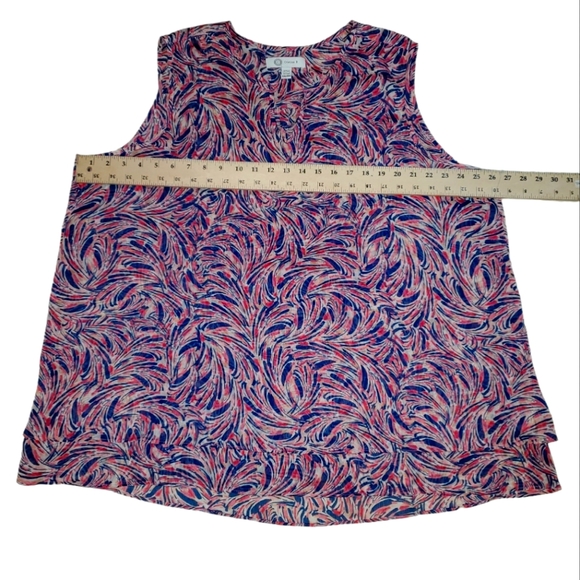 NWOT Cristina B Lightweight Double Layer Hi-Low Hem Sleeveless Tunic Top XXL - Picture 2 of 4